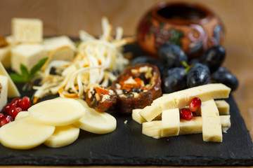 beautiful appetizer on background