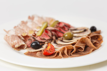 beautiful appetizer on background