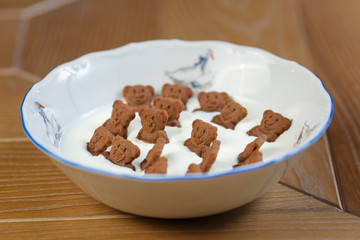 Milk porridge for breakfast