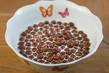 Milk porridge for breakfast