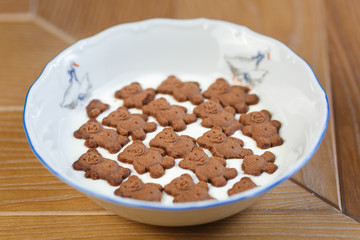 Milk porridge for breakfast