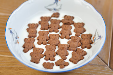 Milk porridge for breakfast