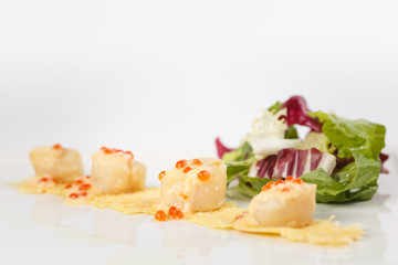 beautiful appetizer on a white background