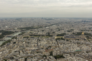 Naklejka premium Aerial view of Paris from the Eiffel tower