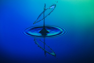 Water drop collision on a background