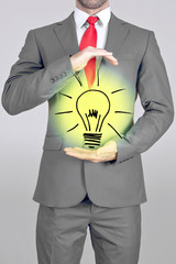 Businessman with an idea