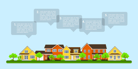 Obraz premium small town infographic