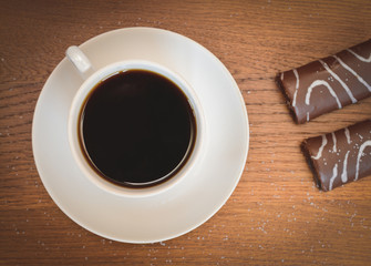 coffee for breakfast with chocolate