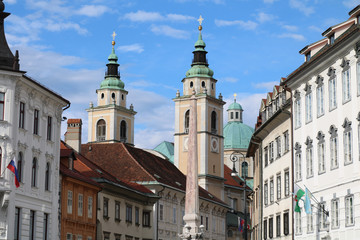 Fototapeta na wymiar Laibach, Ljubljana, Slowenien, Kathedrale St. Nikolaus