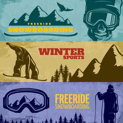 Snowboarding Banner Set