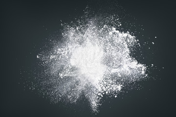 Obraz premium Abstract design of white powder cloud