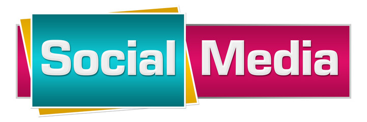 Social Media Turquoise Pink Horizontal 