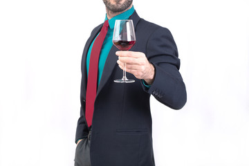 Businessman making a toast 