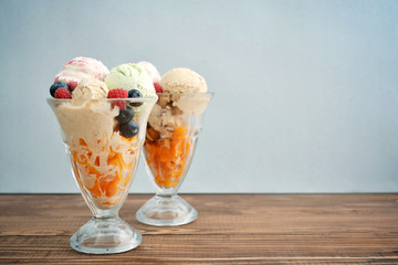 Ice cream in bowl