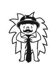 sir gentlemen hermann cap tie mustache mustache schnauzer comic cartoon standing sweet little cute hedgehog
