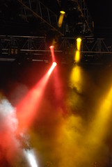 Red, Yellow, and White Concert Strobe Lights