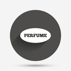 Perfume sign icon. Glamour fragrance oval symbol