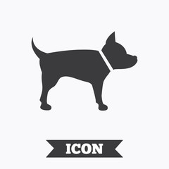 Dog sign icon. Pets symbol.