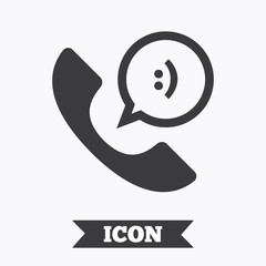 Phone sign icon. Support symbol.