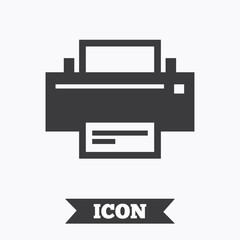 Print sign icon. Printing symbol.