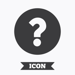 Question mark sign icon. Help symbol.