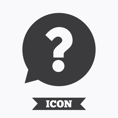 Question mark sign icon. Help symbol.