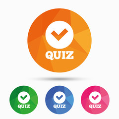 Quiz sign icon. Questions and answers game.