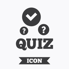 Quiz sign icon. Questions and answers game.