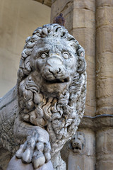 Lion sculpture in Florence