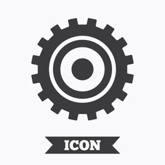 Cog settings sign icon. Cogwheel gear symbol.