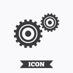 Cog settings sign icon. Cogwheel gear symbol.