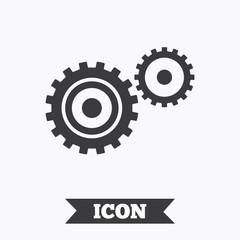 Cog settings sign icon. Cogwheel gear symbol.