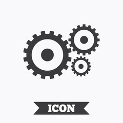 Cog settings sign icon. Cogwheel gear symbol.