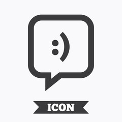 Chat sign icon. Speech bubble symbol.