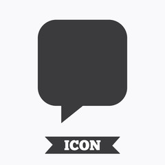 Chat sign icon. Speech bubble symbol.
