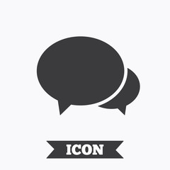 Speech bubbles icon. Chat or blogging sign.