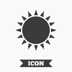 Sun icon. Sunlight summer symbol.