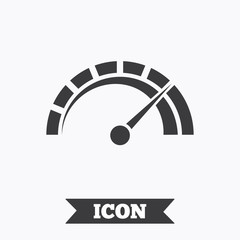 Tachometer sign icon. Revolution-counter symbol.