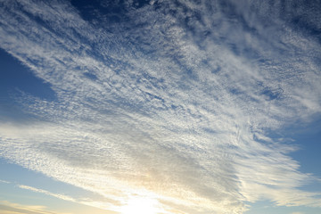 Fototapeta na wymiar White cloud on blue sky backdrop