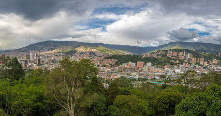 Fototapeta na wymiar Panoramic view of Medellin, Colombia