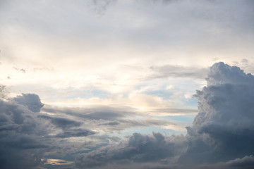 dark storm clouds before rain