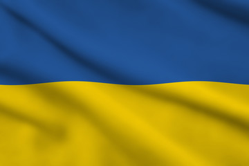 Ukraine waving flag