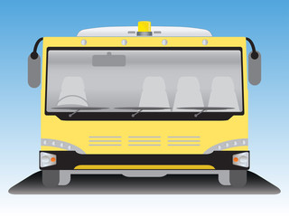 Front view  Airport bus