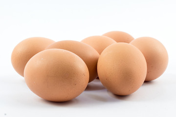 Eggs Isolated on white background
