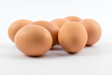 Eggs Isolated on white background