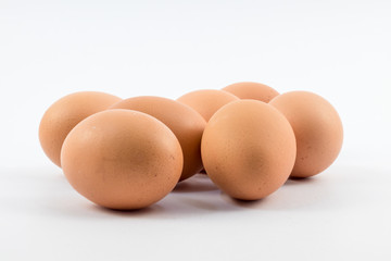 Eggs Isolated on white background