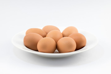 Eggs Isolated on white background