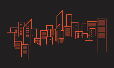 Obraz premium Silhouetet of urban design vector