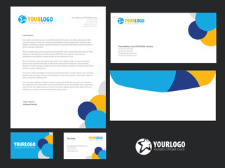 Corporate stationery template design with Abstract elements