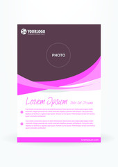 Brochure template flyer design vector with Abstract Elements 